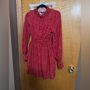 Red with white polka dot Shein size medium dress